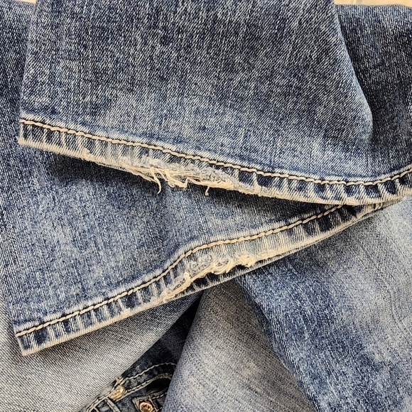 Miss Me Mini Flower Mid Rise Bootcut  Jeans Rhinestone Embellished Blue 30 x 32 - Picture 16 of 16